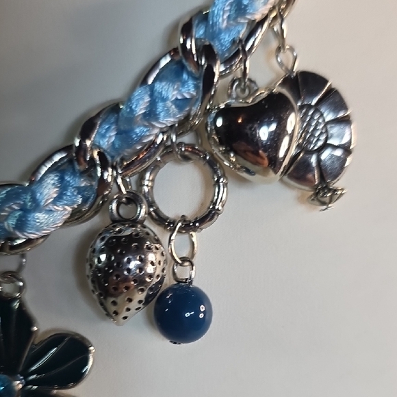 Paparazzi Blue and Silver Charm Necklace (Heart Lucas:10:27) - Picture 7 of 13